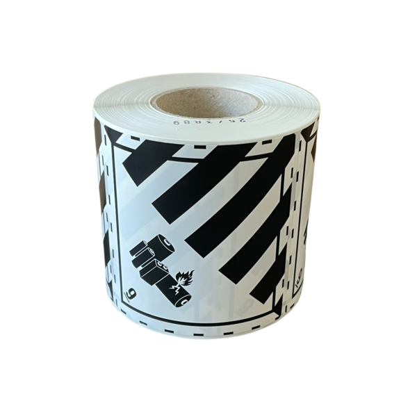 Hazard Label Class 9A, 100x100 mm, PE-Folie, Lithium-Batterie